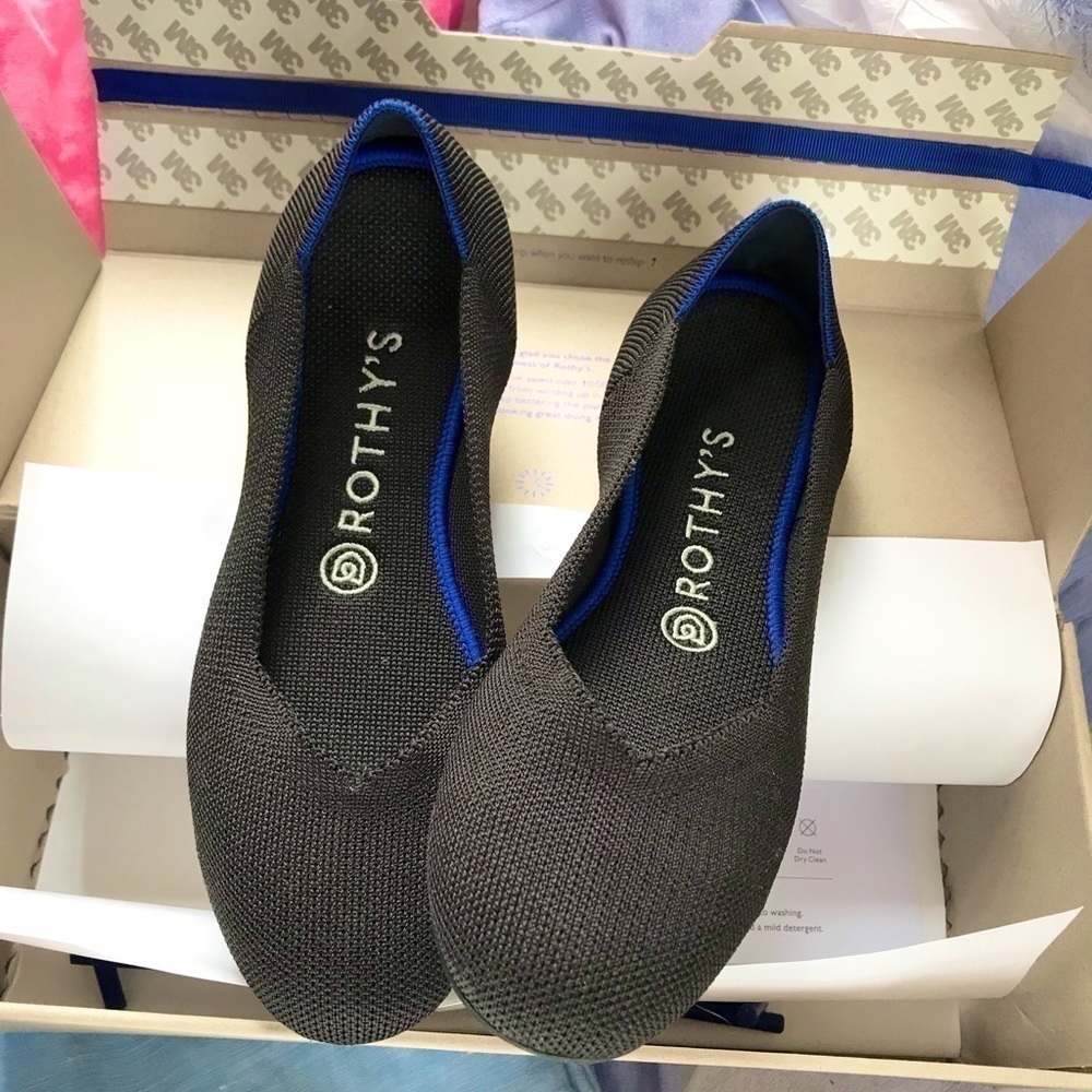 Rothy’s The Flat Size 7.5 Black Solid